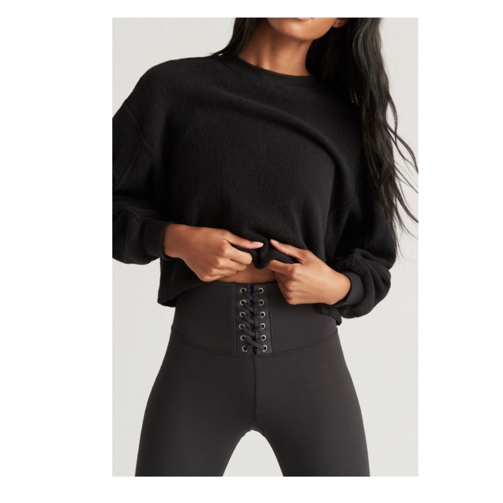 Strut This × We Wore What Black Mcguire LaceUp Leggings Size M